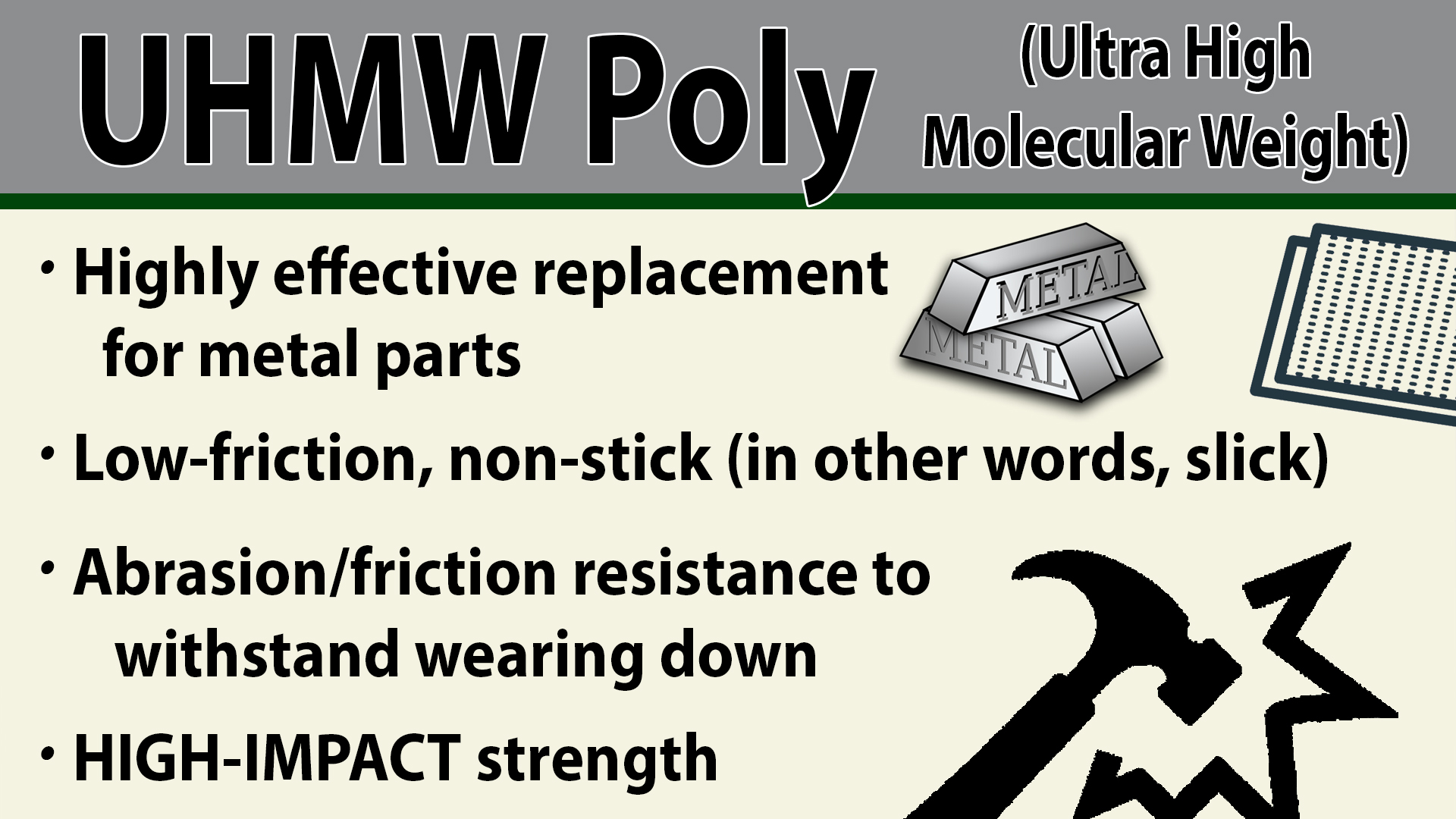 may-wes-poly-UHMW-excellent wear characteristics